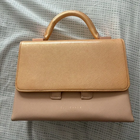 Ted Baker Gold and Blush Top-Handle Satchel - Picture 1 of 10